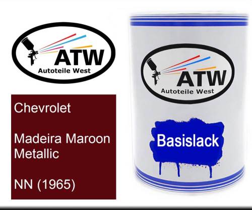 Chevrolet, Madeira Maroon Metallic, NN (1965): 500ml Lackdose, von ATW Autoteile West.